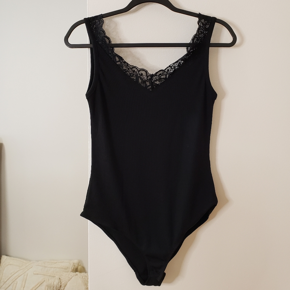 Laced Neckline Bodysuit